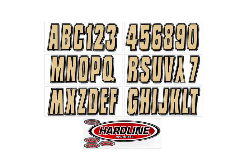 Hardline Boat Lettering Registration Kit 3 in. - 320 Beige/Black BRBLK320 BRBLK320 Photo - Primary
