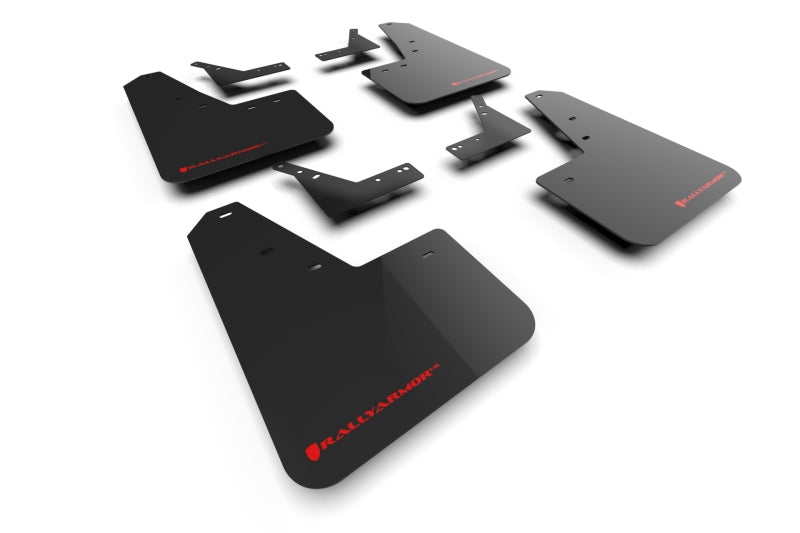 Rally Armor 2021+ Dodge Ram 1500 TRX Black UR Mud Flap - Red Logo MF128-UR-BLK-RD MF128-UR-BLK-RD Photo - Primary