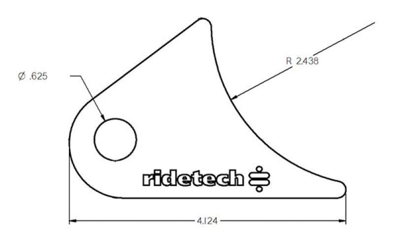 Ridetech Large Rear Axle Tab for Tri Link No Powdercoat 90000144 90000144 User 1