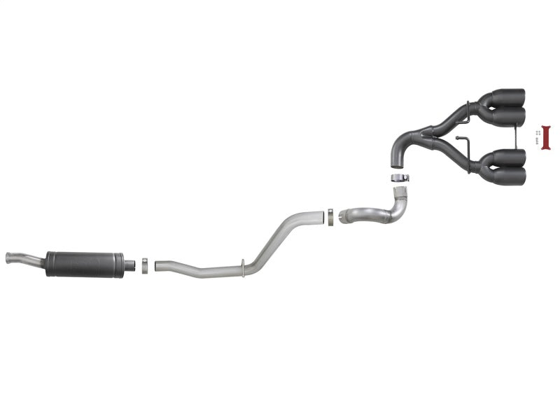 aFe Mach Force-Xp 2-1/2 In 304 Stainless Steel Cat-Back Exhaust System 49-38071-B Photo - Unmounted