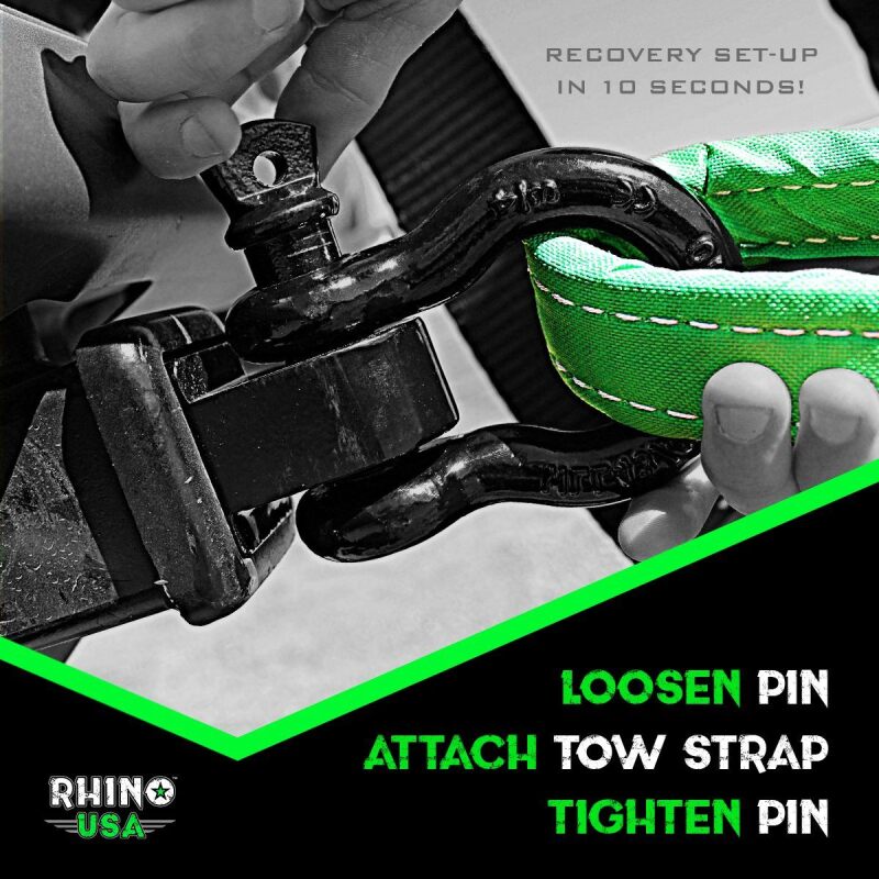 Rhino USA 20Ft Tow Strap/Hitch Combo RNO-20STRAPHITCH RNO-20STRAPHITCH User 4