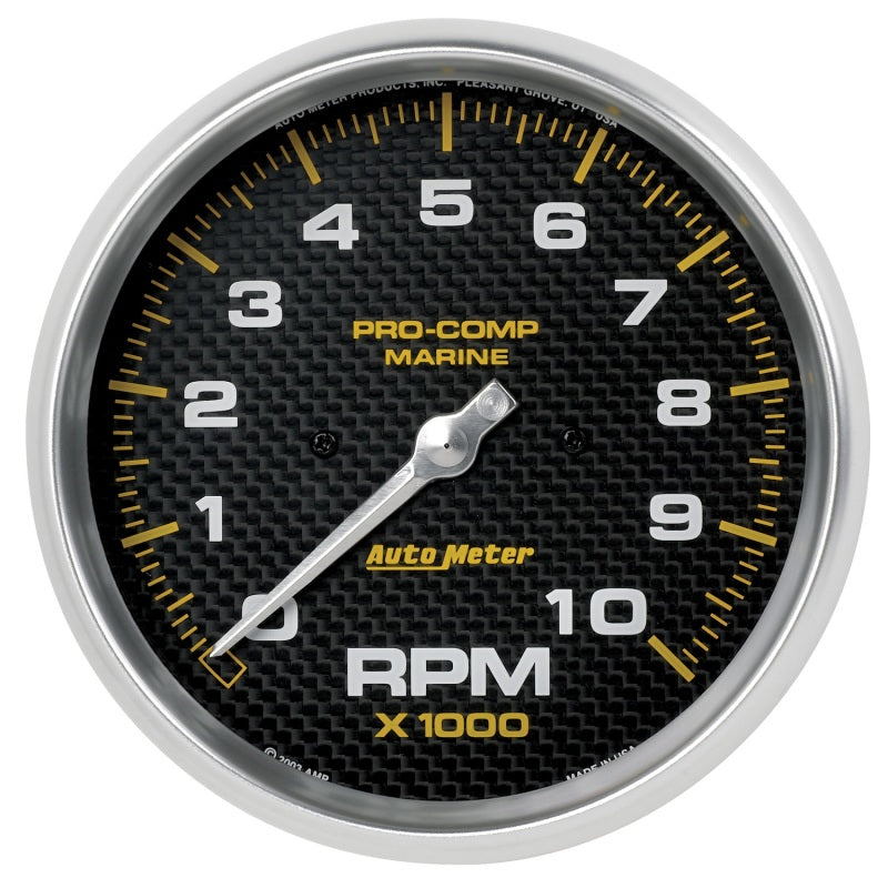Autometer Gauge, Tachometer, 5", 10k RPM, Marine Carbon Fiber 200801-40 Photo - Primary