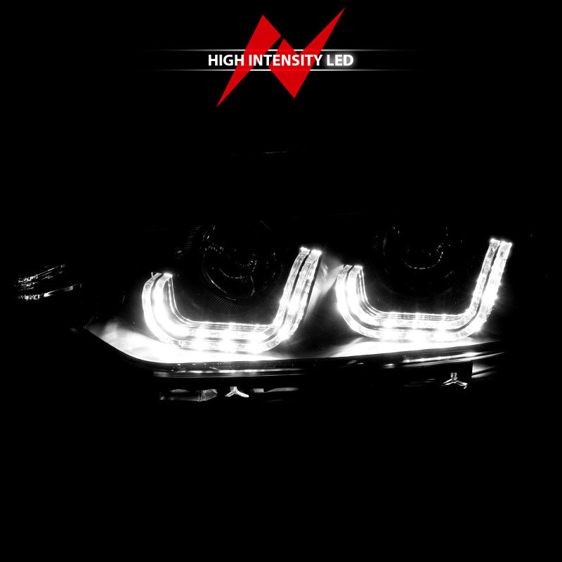 Anzo 2012-2015 BMW 3 Series Projector Headlights w/ U-Bar Black 121504 Photo - Unmounted