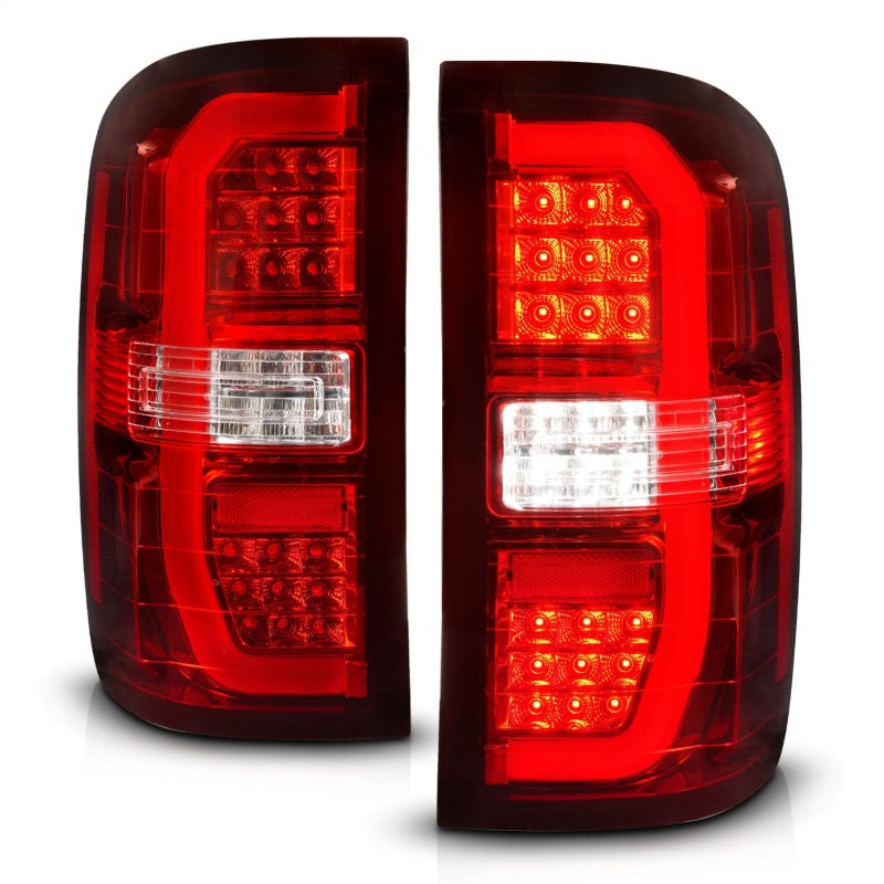 ANZO 14-18 GMC Sierra 1500 LED Taillights Red/Clear 311466 311466 Photo - Unmounted