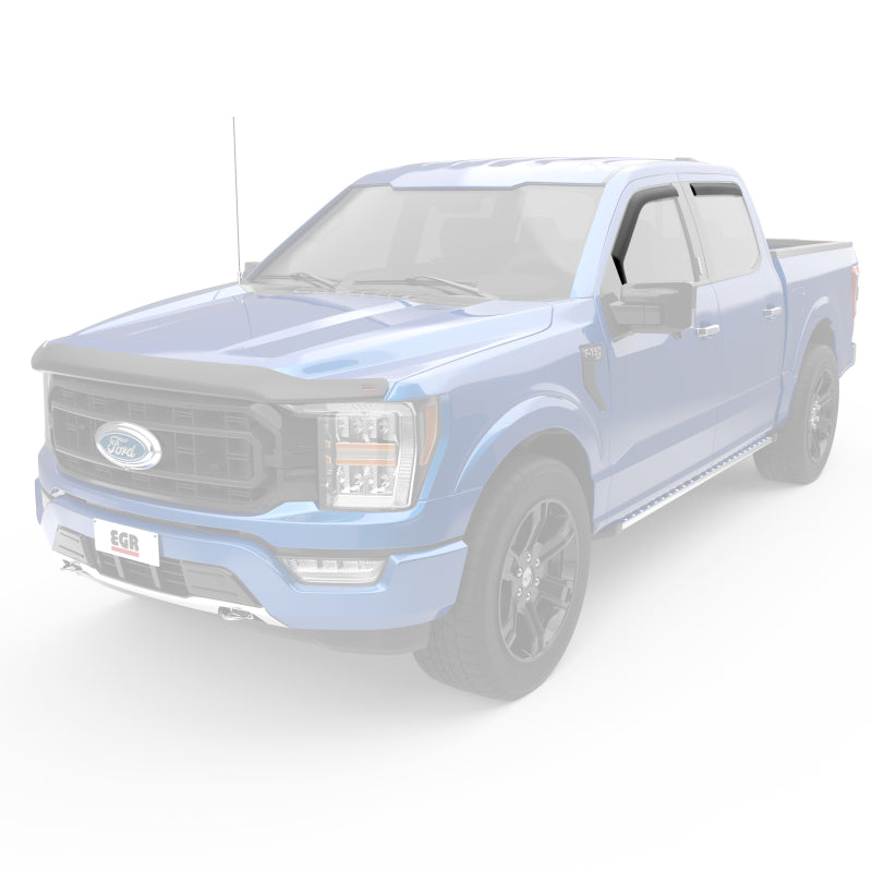 EGR 15+ Ford F150 Crew Cab In-Channel Window Visors - Set of 4 - Matte (573495) 573495 573495 Photo - Mounted