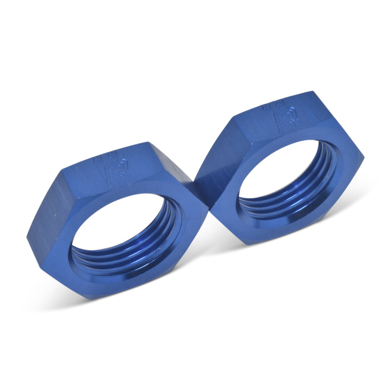 Russell -12 AN Bulkhead Nuts (Blue Finish) 661920 Photo - out of package