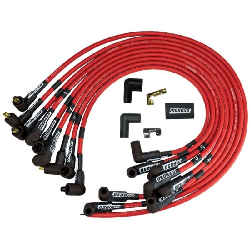 Moroso Chevrolet Small Block Ignition Wire Set - Ultra 40 - Unsleeved - Non-HEI - Over Valve - Red 73683 73683 User 1