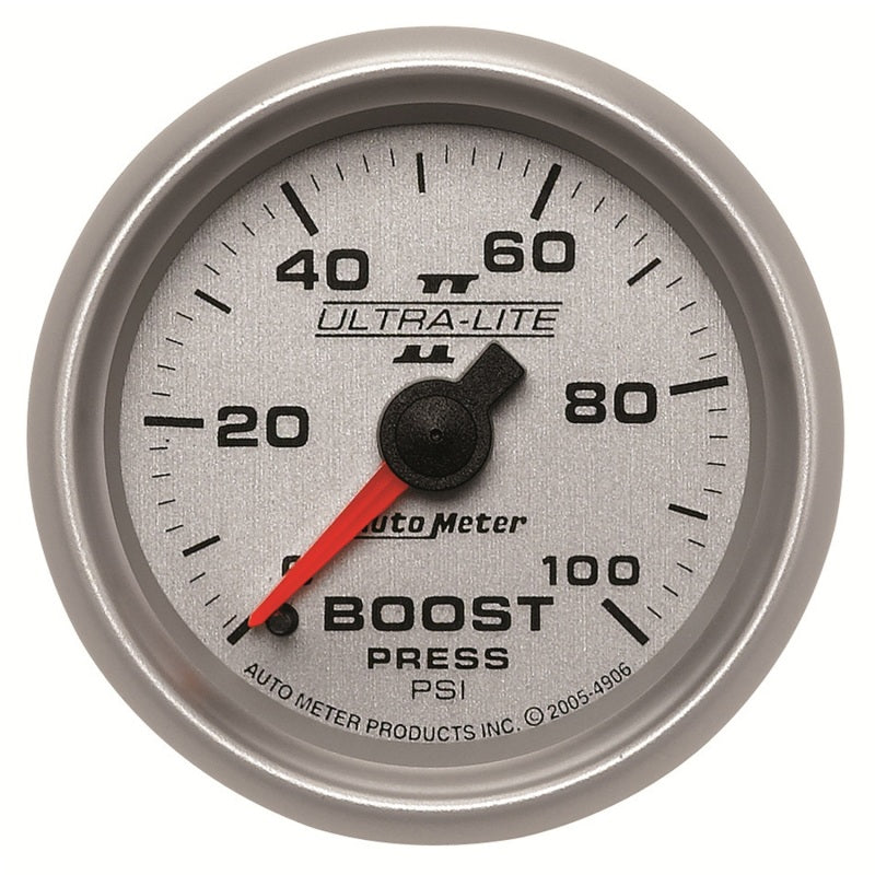 Autometer Ultra-Lite II 52mm 0-100 PSI Mechanical Boost Gauge 4906 4906 Photo - Primary