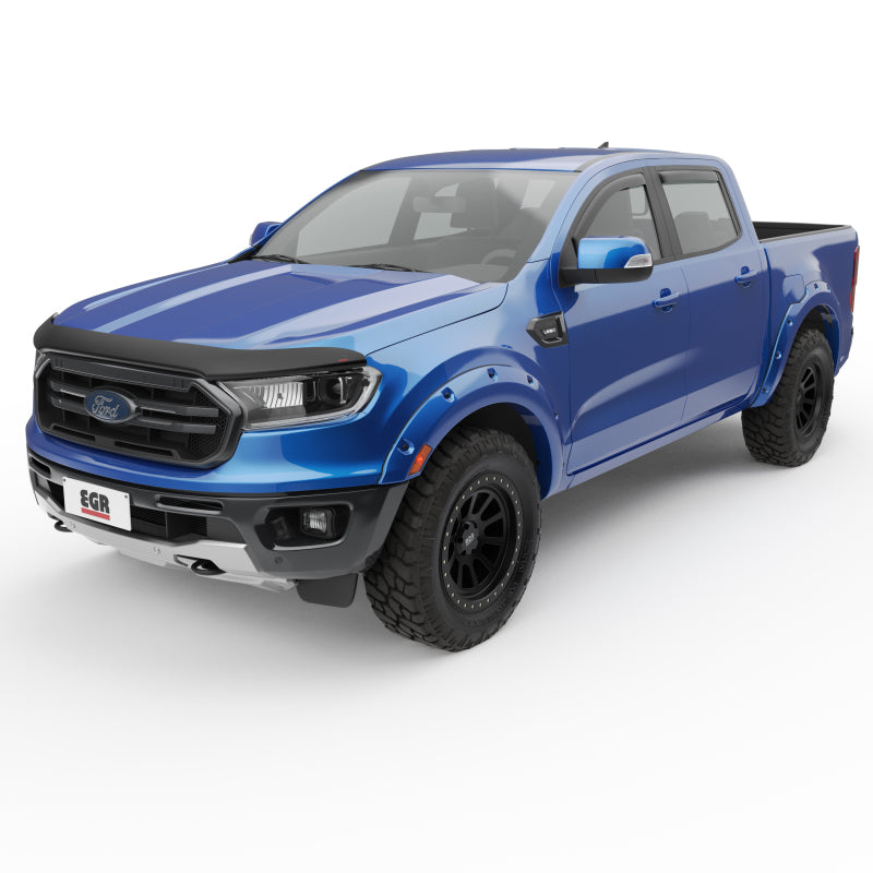 EGR 19+ Ford Ranger Crew Cab In-Channel Window Visors - Dark Smoke - Set of 4 (573551) 573551 573551 User 1