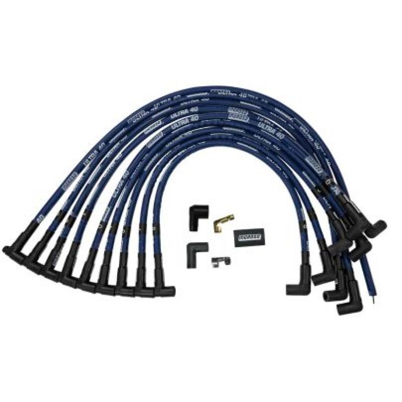 Moroso Ultra 40 Custom Fit Wire Set, Sleeved Blue Wire 73602 User 1