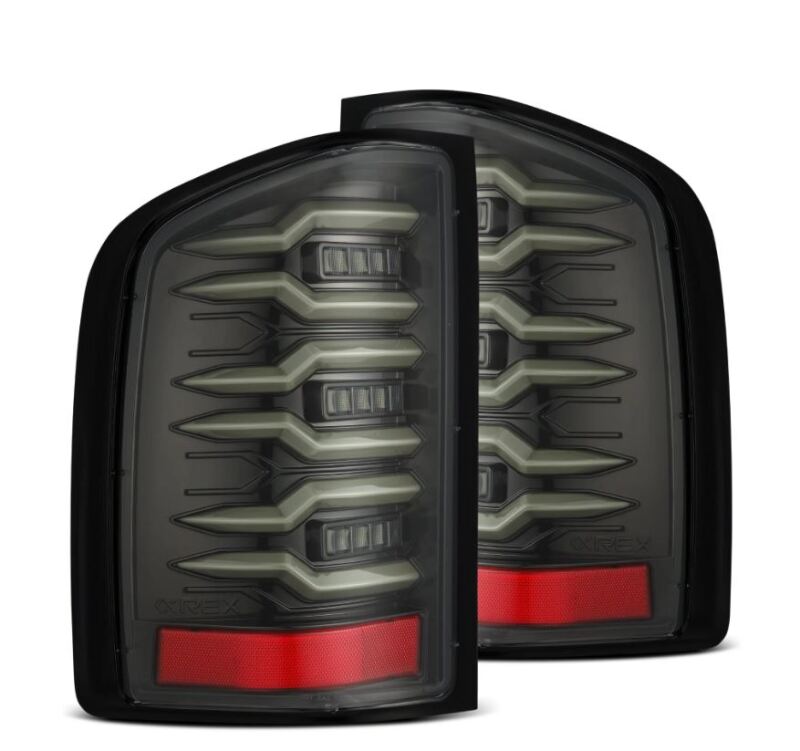 AlphaRex 07-13 Chevrolet Silverado 1500 (Ex. Hybrid Models) LUXX-Series LED Tail Lights Alpha-Black 620090 620090 Photo - Primary