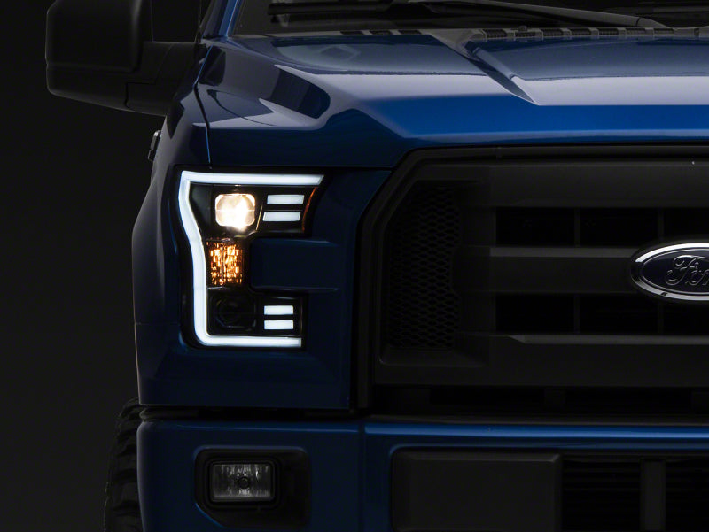 Raxiom 15-17 Ford F-150 G3 Projector Headlights w/ LED Accent- Blk Housing (Clear Lens) T542837 T542837 Photo - Primary
