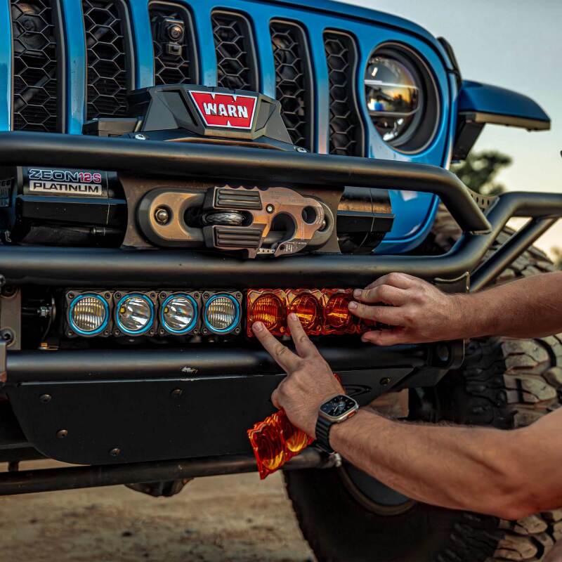 KC HiLiTES FLEX ERA LED Light Bar 10in. Light Shield - Amber (SHIELD ONLY) 5333 5333 Photo - lifestyle view