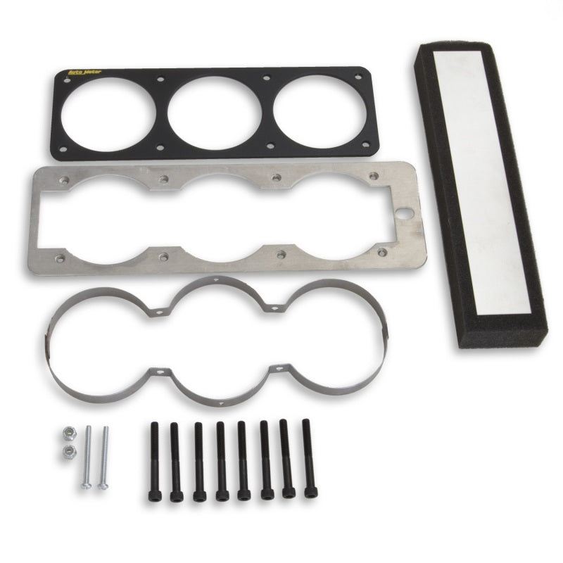 Autometer Gauge Mount, Gauge Cage, Triple, 2 5/8", Black, Mustang 87-93 Fox 50100 Photo - Primary