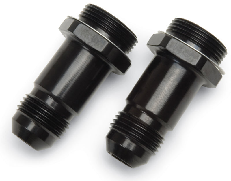 Russell -6 AN Holley Dual Feed Carb Adapter Fitting (Black Finish) 640213 Photo - Primary