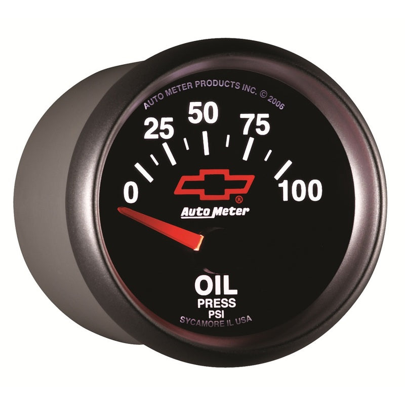Autometer Gauge, Oil Pressure, 2 1/16", 100Psi, Electric, Gm Bowtie Black 3627-00406 User 4