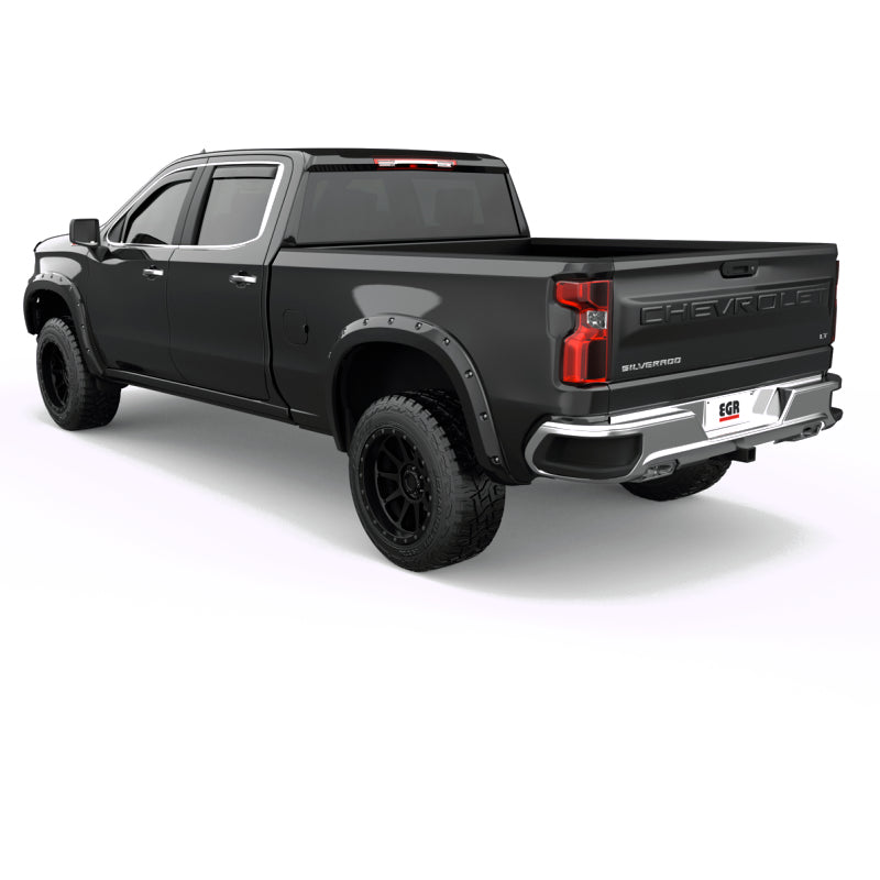 EGR 19-22 Chevrolet Silverado 1500 Traditional Bolt-On Look Fender Flares Black Set Of 4 791694-GBA 791694-GBA Photo - Mounted