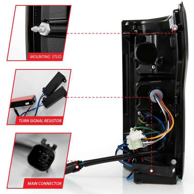 ANZO 2018-2019 Ford F-150 LED Taillight Chrome (Red Light Bar) (w/ Sequential) 311316 311316 Photo - Unmounted