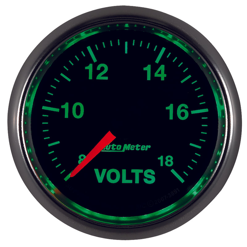 Autometer GS Series 2-1/16in Voltmeter 18V Electrical Gauge Full Sweep 3891 3891 User 4