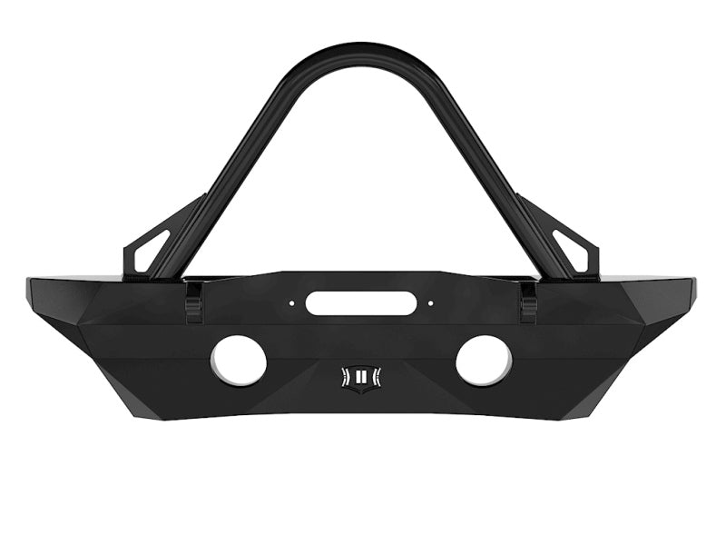 ICON 07-18 Jeep Wrangler JK Pro Series Mid Width Front Recessed Winch Bumper w/Stinger/Tabs 25233 25233 Photo - Unmounted