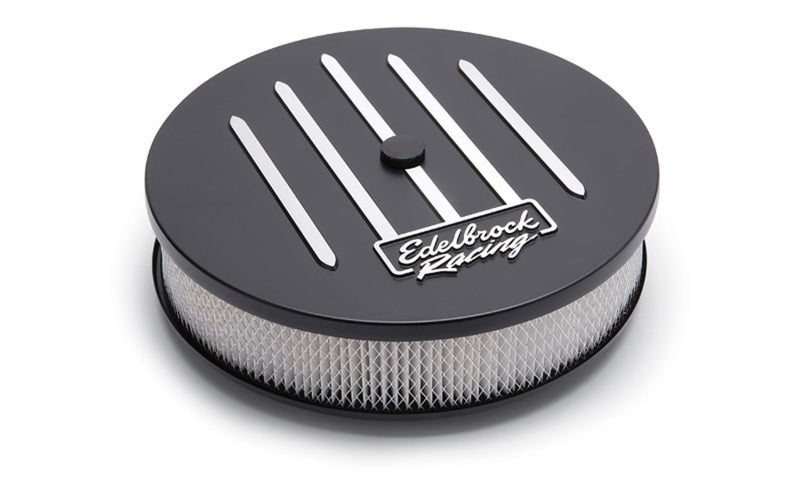 Edelbrock Air Cleaner, Racing Series, Round, Aluminum Top, Cloth Element, 14" Di 41663 Photo - Primary