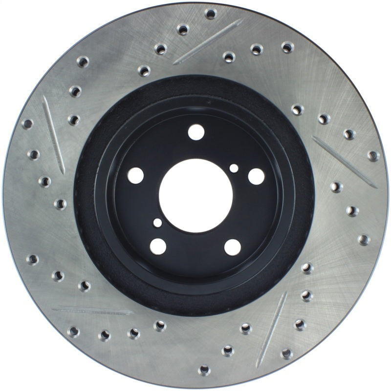 StopTech Sport Drilled/Slotted Brake Rotor; Front Left 127.47012L Photo - Unmounted