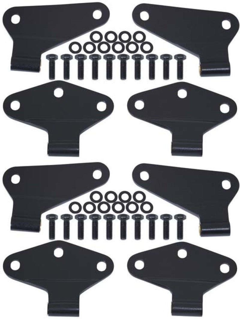 Kentrol 07-18 Jeep Wrangler JK Body Door Hinge Set 8 Pieces 4 Door - Textured Black 80581 80581 Photo - Primary