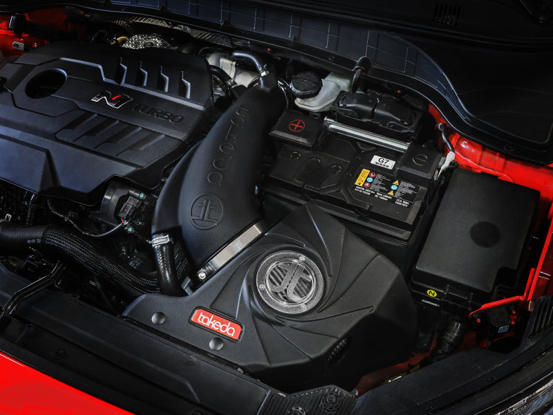aFe 22-23 Hyundai Kona N L4 2.0L(t) Takeda Momentum Cold Air Intake System w/ Pro DRY S Filter 56-70058D 56-70058D Photo - Mounted