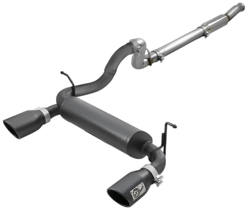 aFe Rebel Series 409 Stainless Steel Cat-Back Exhaust 18-21 Jeep Wrangler JL 2.0L (t) - Black Tip 49-48096-B 49-48096-B User 1