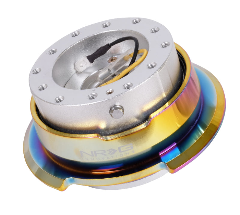 NRG 2.8 Quick Release Silver Body Neochrome Ring SRK-280SL-MC Photo - Primary