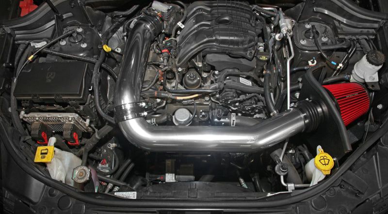 Spectre 11-15 Jeep Grand Cherokee V6-3.6L F/I Air Intake Kit - Polished w/Red Filter 9020 9020 Photo - Mounted