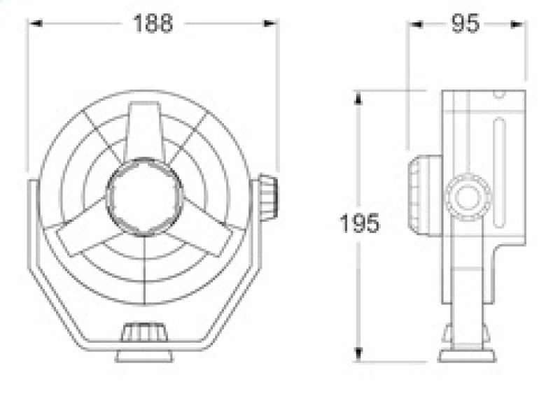 Hella Fan Turbo 2Speed 12V Blk 003361002 003361002 Technical Drawing