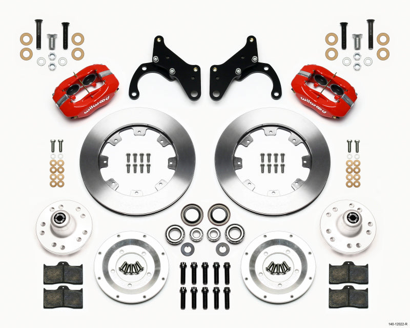 Wilwood Forged Dynalite Front Kit 12.19in Red 65-68 Chevy Impala -Drum Spindle 140-12022-R 140-12022-R Photo - Primary