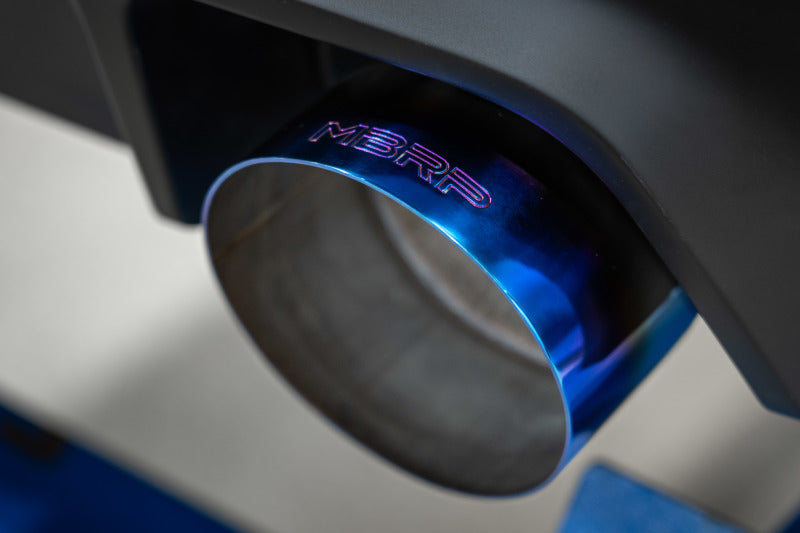 MBRP 2023 Toyota Corolla GR 1.6L T304 Stainless Steel 3in Cat-Back Dual Split Rear w/ Burnt End Tips S43023BE S43023BE Photo - Close Up