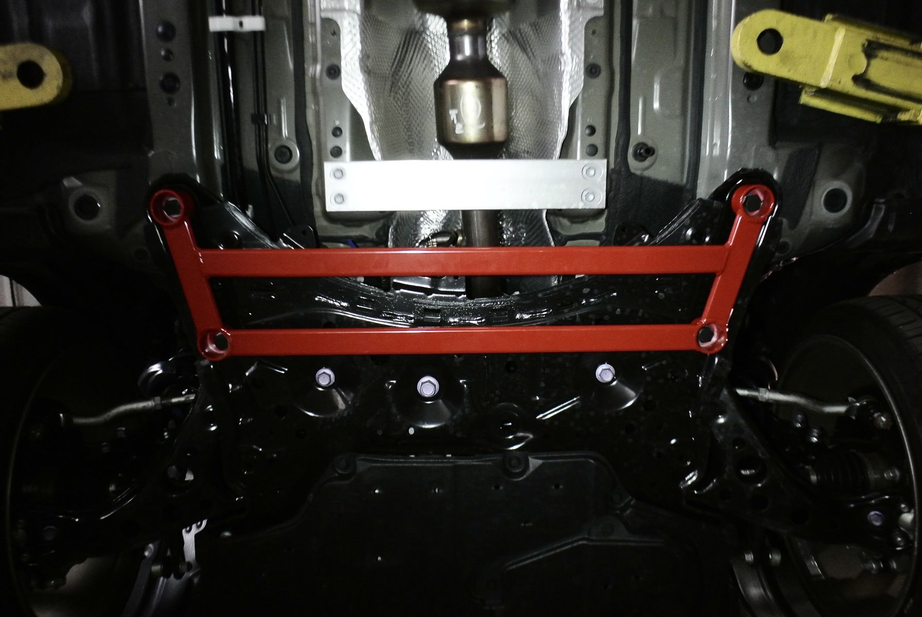 Megan Racing Red Front Lower H Brace for 2020 and newer Toyota Corolla