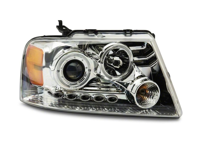Raxiom 04-08 Ford F-150 Dual LED Halo Projector Headlights- Chrome Housing (Clear Lens) T542850 T542850 Photo - Close Up