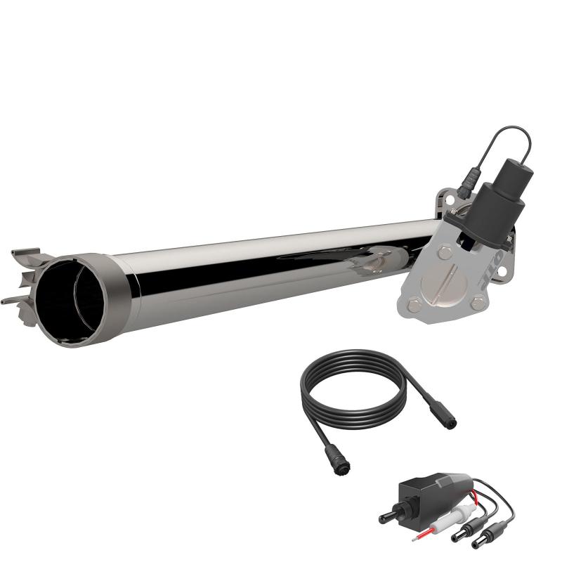 QTP 15-18 Ford F-150 CC/EC Standard Bed 2.5in 304SS Aggressor Cutout Mid Pipe 540015 540015 Photo - Primary