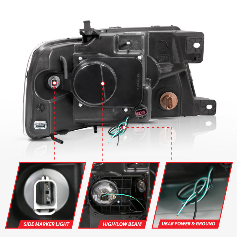 Anzo 2004-2008 Ford F-150 Projector Headlights w/ U-Bar Chrome 111287 User 5