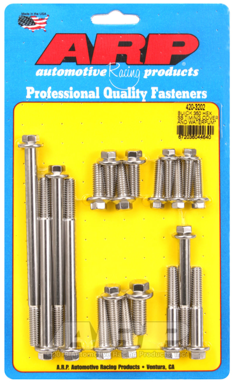 ARP Buick 350 SS Hex Timing Cover & Water Pump Bolt Kit 420-3202 Photo - Primary