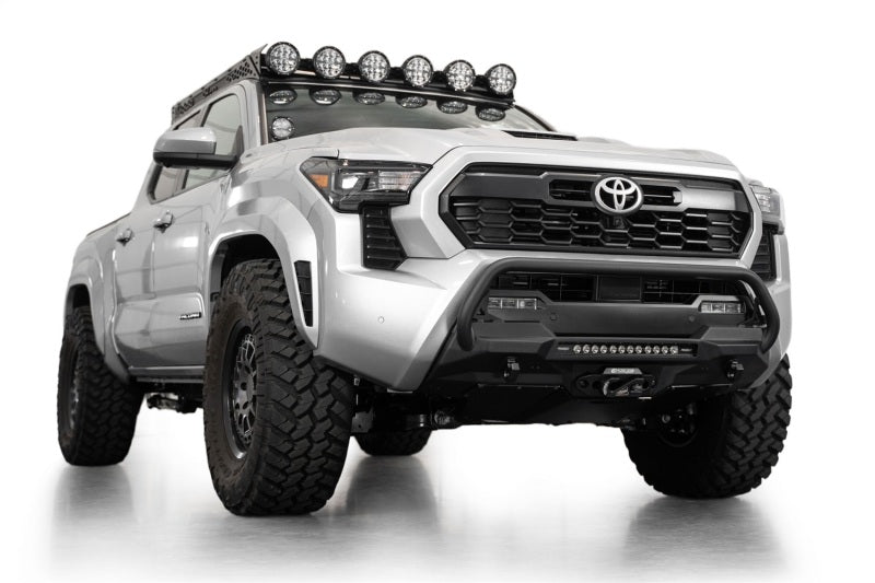 Addictive Desert Designs ADD 2024+ Toyota Tacoma Stealth Center Mount Winch Front Bumper w/ Top Hoop F6703512601NA F6703512601NA Photo - Mounted