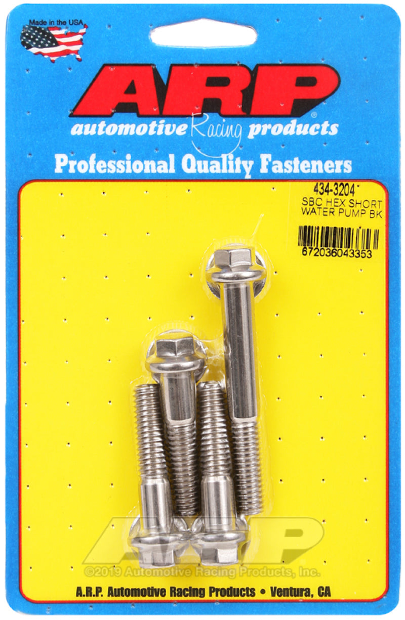 ARP SB Chevy Hex Short Water Pump Bolt Kit 434-3204 Photo - Primary