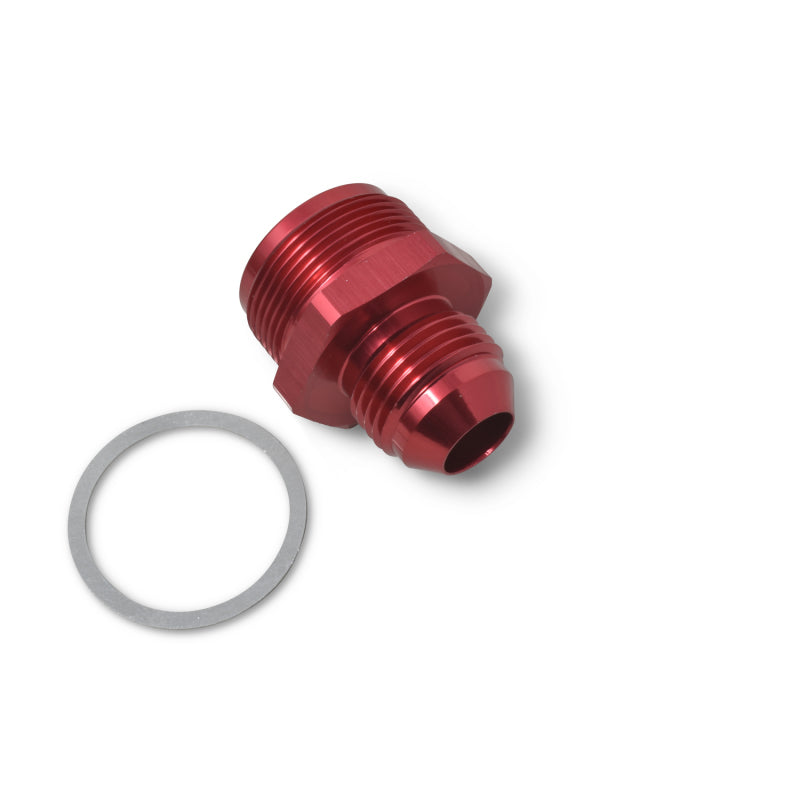 Russell 1 inch -20 x -8 AN Male Flare Adapter (Red Finish) 640350 Photo - out of package