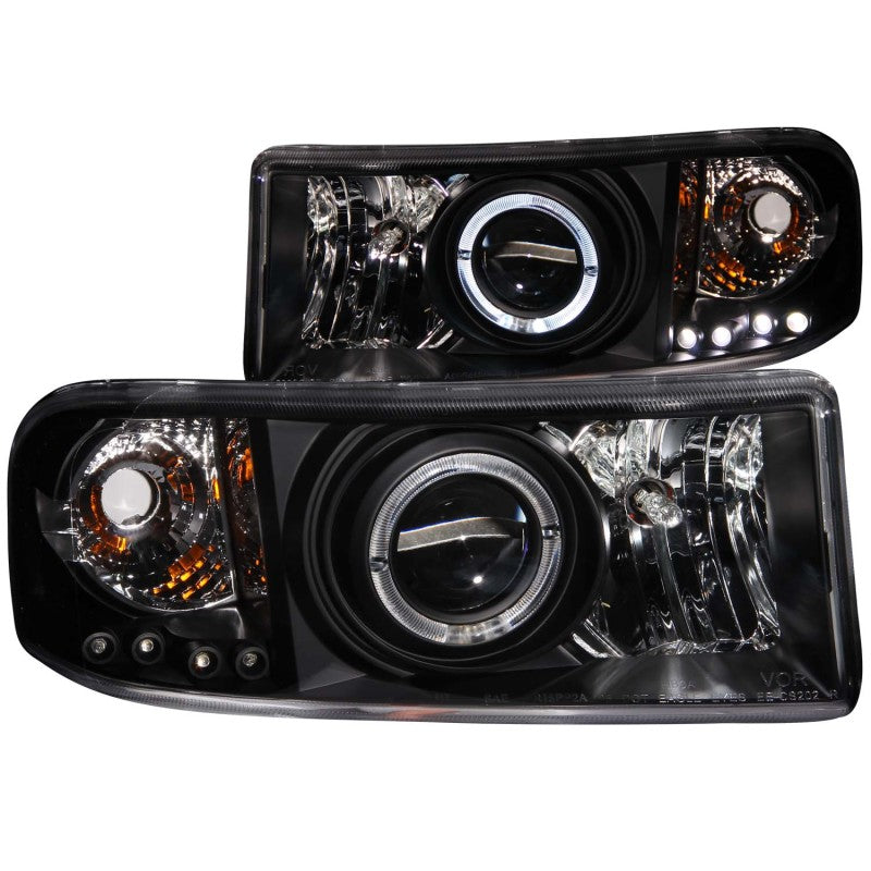 Anzo 1994-2001 Dodge Ram Projector Headlights w/ Halo Black 111196 Photo - Primary