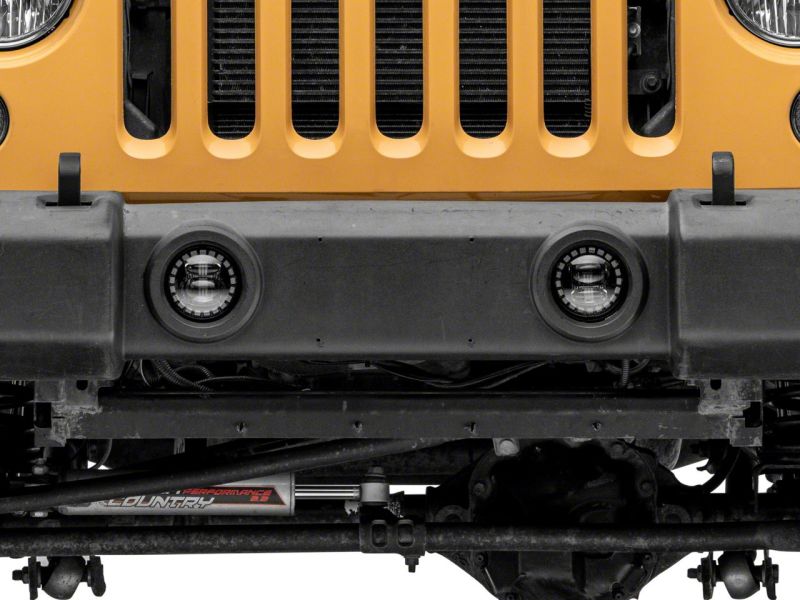 Raxiom 07-18 Jeep Wrangler JK 18-23 Jeep Wrangler JL Axial Series Nighthawk LED Fog Lights J141597 J141597 Photo - Close Up