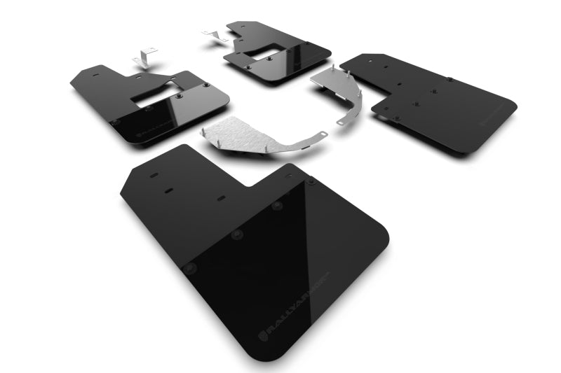 Rally Armor 21-22 Ford Bronco (Steel Bmpr + RB - NO Rptr/Sprt) Blk Mud Flap w/Met. Blk Logo MF85-RB-ST-MBK MF85-RB-ST-MBK Photo - Primary