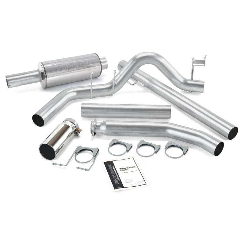 Banks Power 98-02 Dodge 5.9L Std Cab Monster Exhaust System - SS Single Exhaust w/ Chrome Tip 48635 48635 Photo - Primary