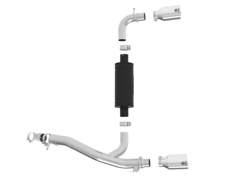 aFe Takeda 3in 304 SS Axle-Back Exhaust System w/ Polished Tip 16-18 49-33104-P Photo - Unmounted