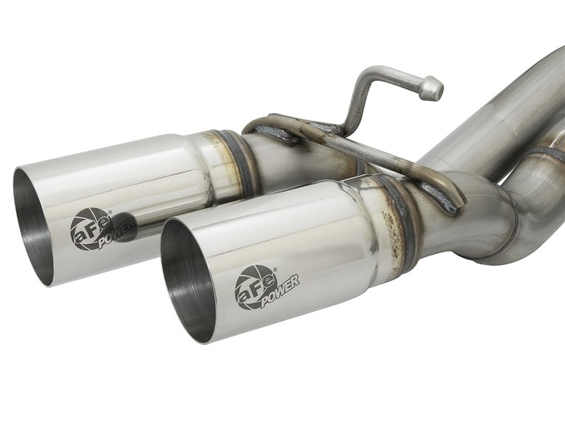 aFe POWER Rebel Series Middle-Side Exit SS Cat-Back Exhaust System 49-46032-P Photo - Unmounted
