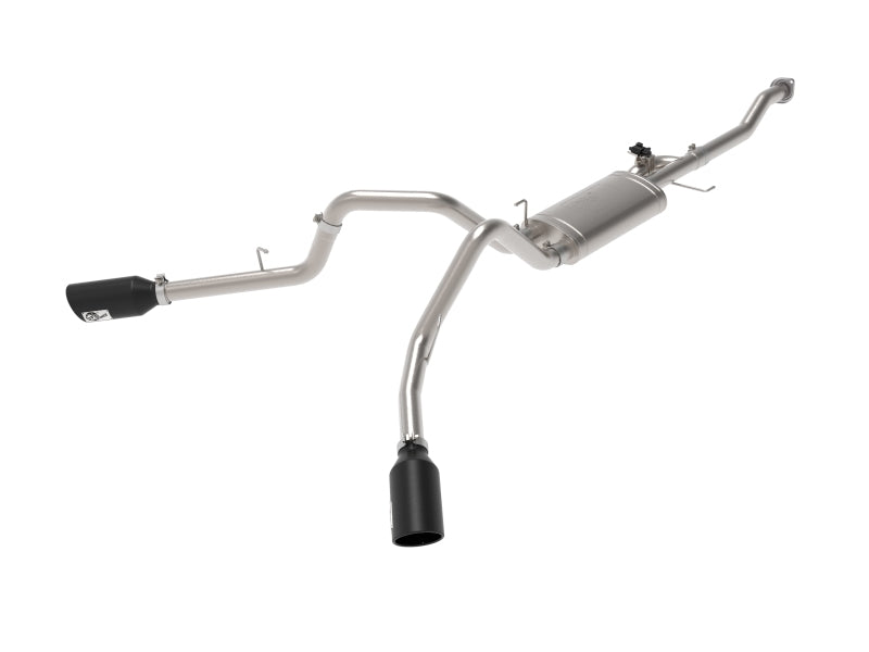 aFe Gemini XV 3in 304 SS Cat-Back Exhaust 15-20 Ford F-150 V6 2.7L/3.5 w/ Black Tips 49-33123-B 49-33123-B Photo - Primary