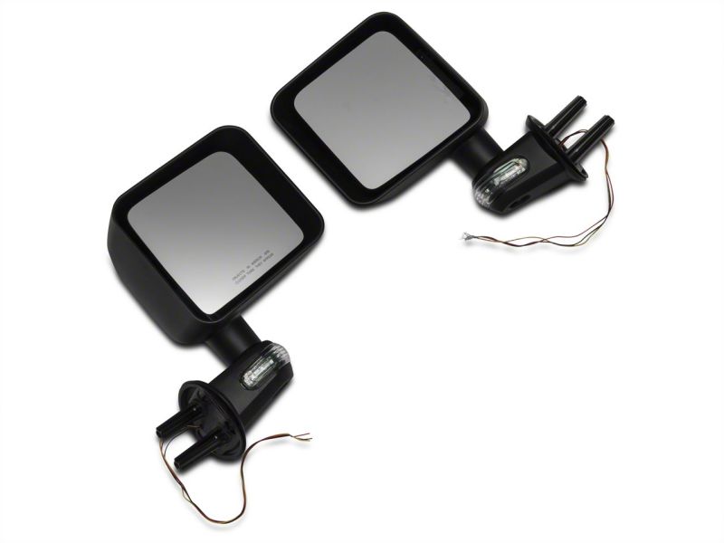 Raxiom 07-18 Jeep Wrangler JK Side Mirrors w/ LED Signal Indicators- Blk J106890 J106890 Photo - Close Up